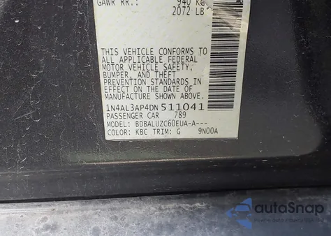 2013 Nissan Altima 2.5 Sv from USA, damaged, VIN 1N4AL3AP4DN511041